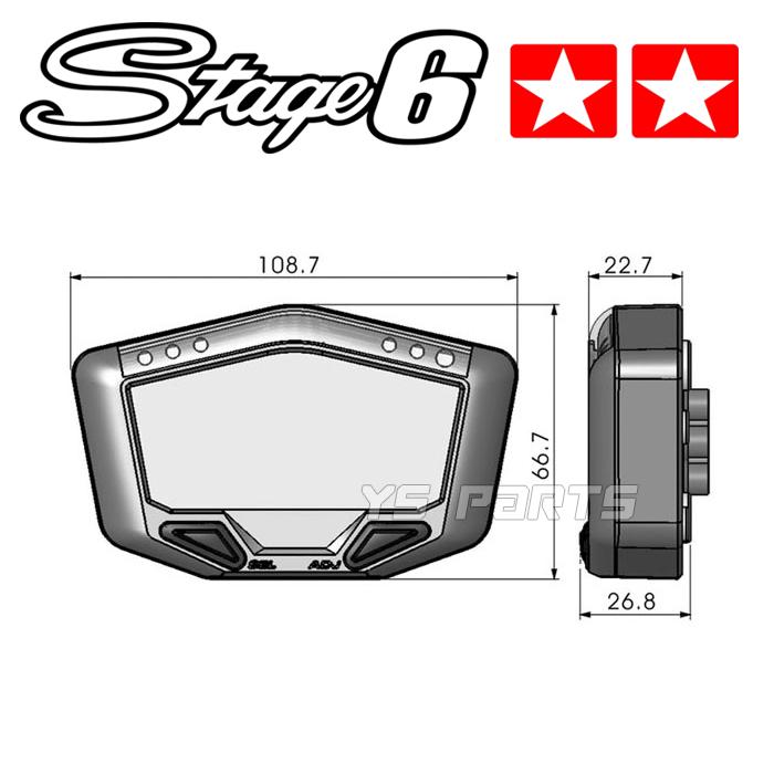 Stage6デジタルメーター白[10,000rpm/15,000rpm/20,000rpm表示