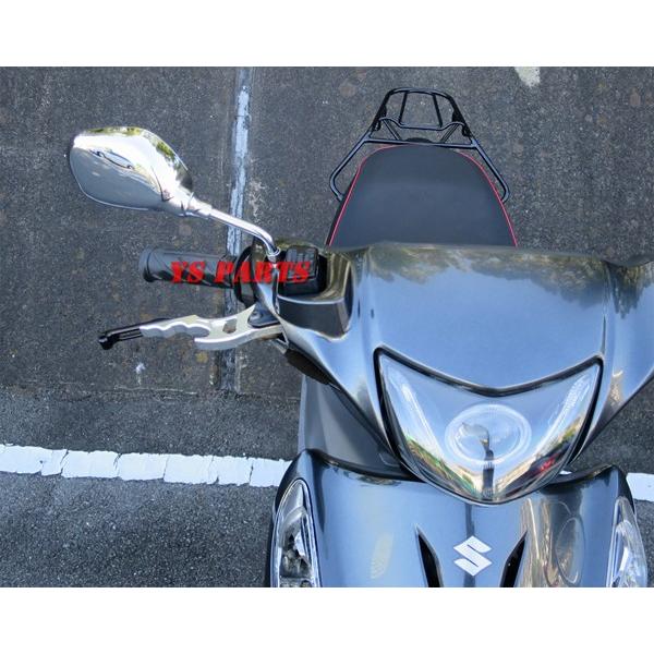 ショートミラーメッキ8mm逆ネジ ビーノモルフェ SA37J VOX ボックス