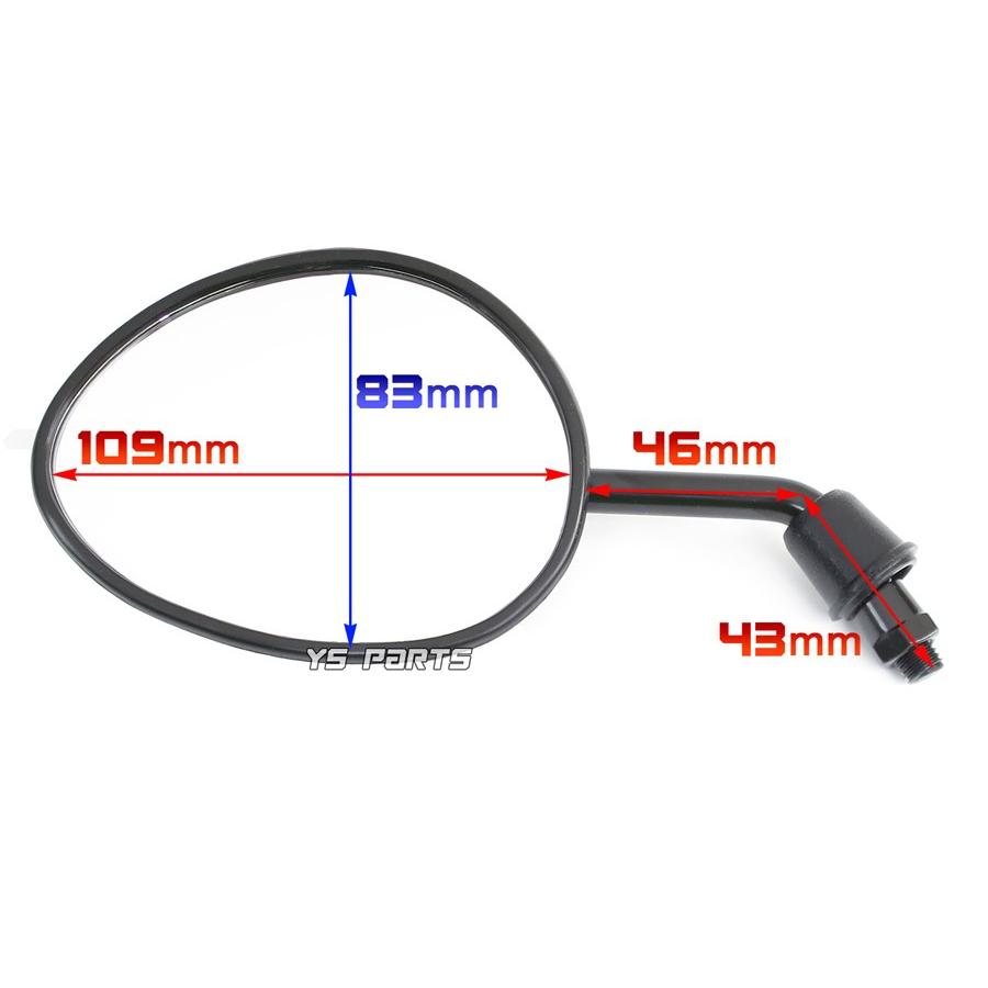 ショートミラー10正Ver2スーパーカブ110/クロスカブ/リード125EX/モンキー125/フュージョン[MF02]フォルツァ[MF06/MF08/MF10/MF12]フェイズ｜ys-parts-jp｜02