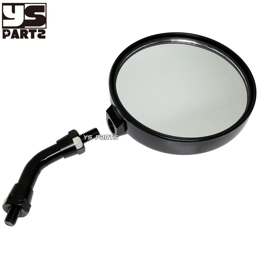 左右共通形状ショートミラーVer.3 黒8mm正ネジ リード110[JF19