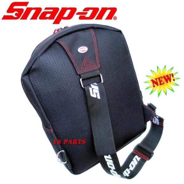 正規品】スナップオン 3ポケットワンショルダー黒/赤【A4サイズ