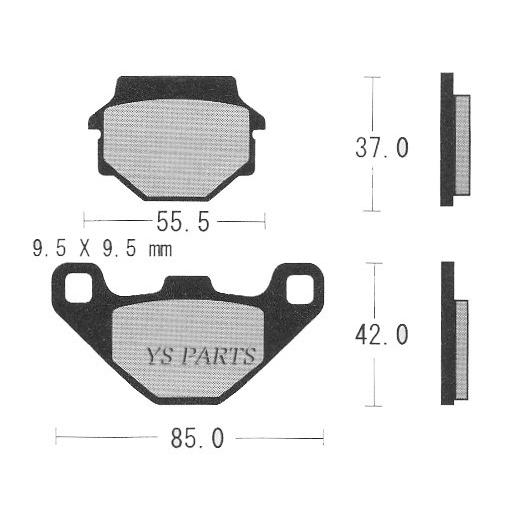 【高品質】新型ブレーキパッドAR125/Z200/BJ250/エストレヤRS フロント用｜ys-parts-jp｜02