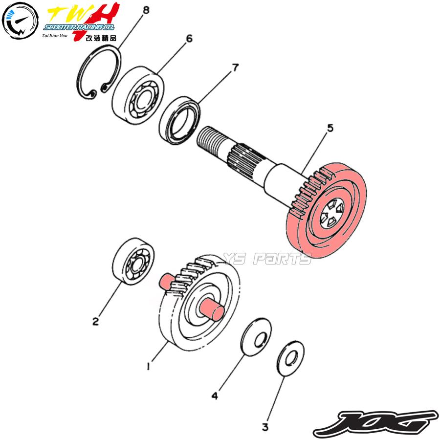 復刻 TWHハイギヤキット 2次側16×31 ハイギア JOG3KJ JOG3YJ