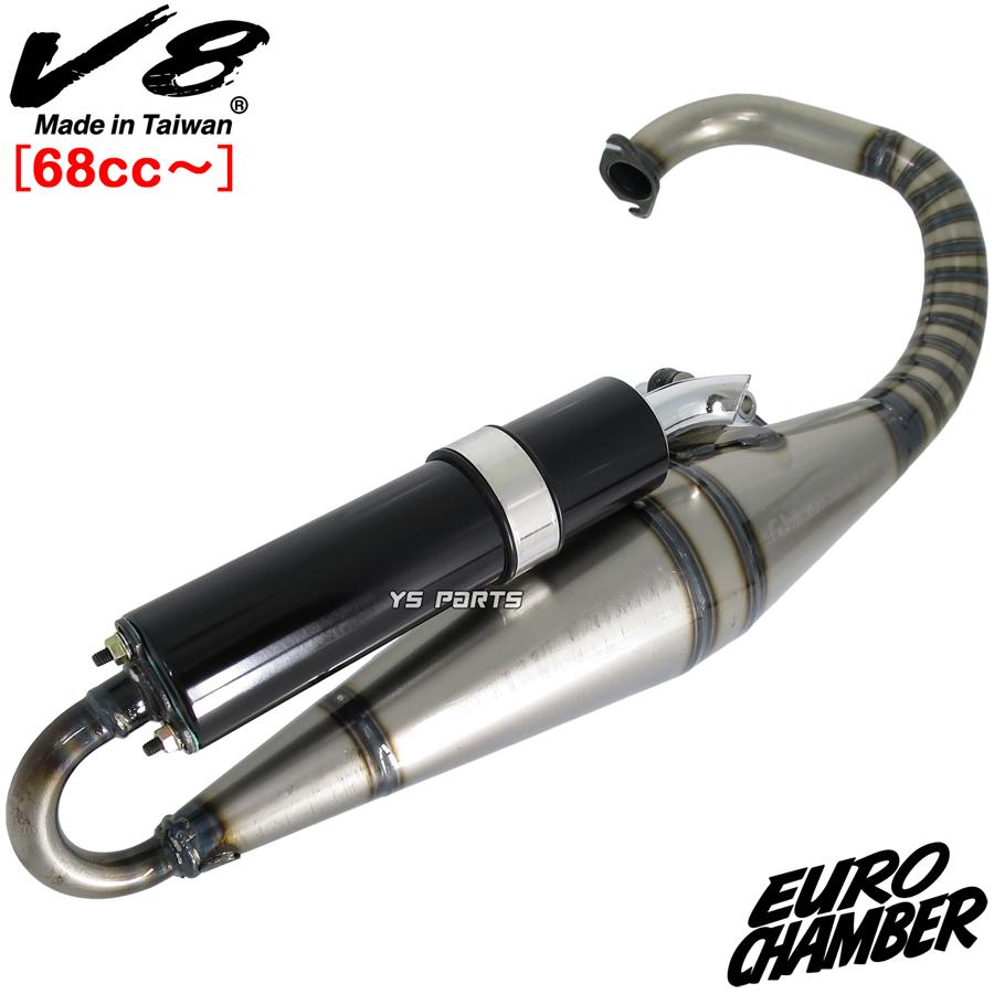 松尾さん　専用 68cc〜ボアアップ対応 高品質V8スポーツマフラー黒 スーパー