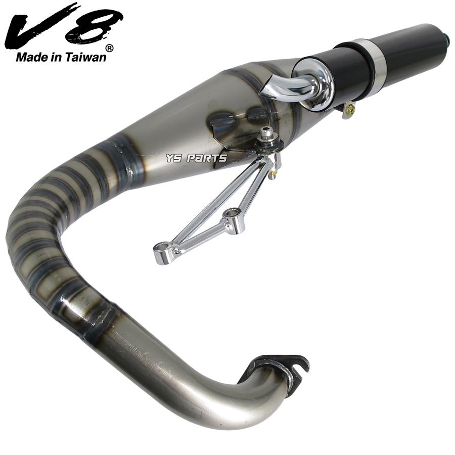 68cc〜ボアアップ対応 高品質V8スポーツマフラー黒 スーパー