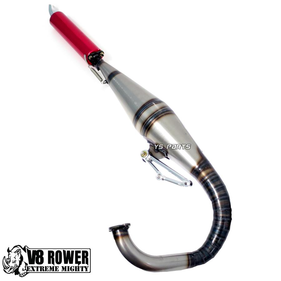 68cc〜ボアアップ対応 高品質V8ストレートチャンバー黒 ディオAF18