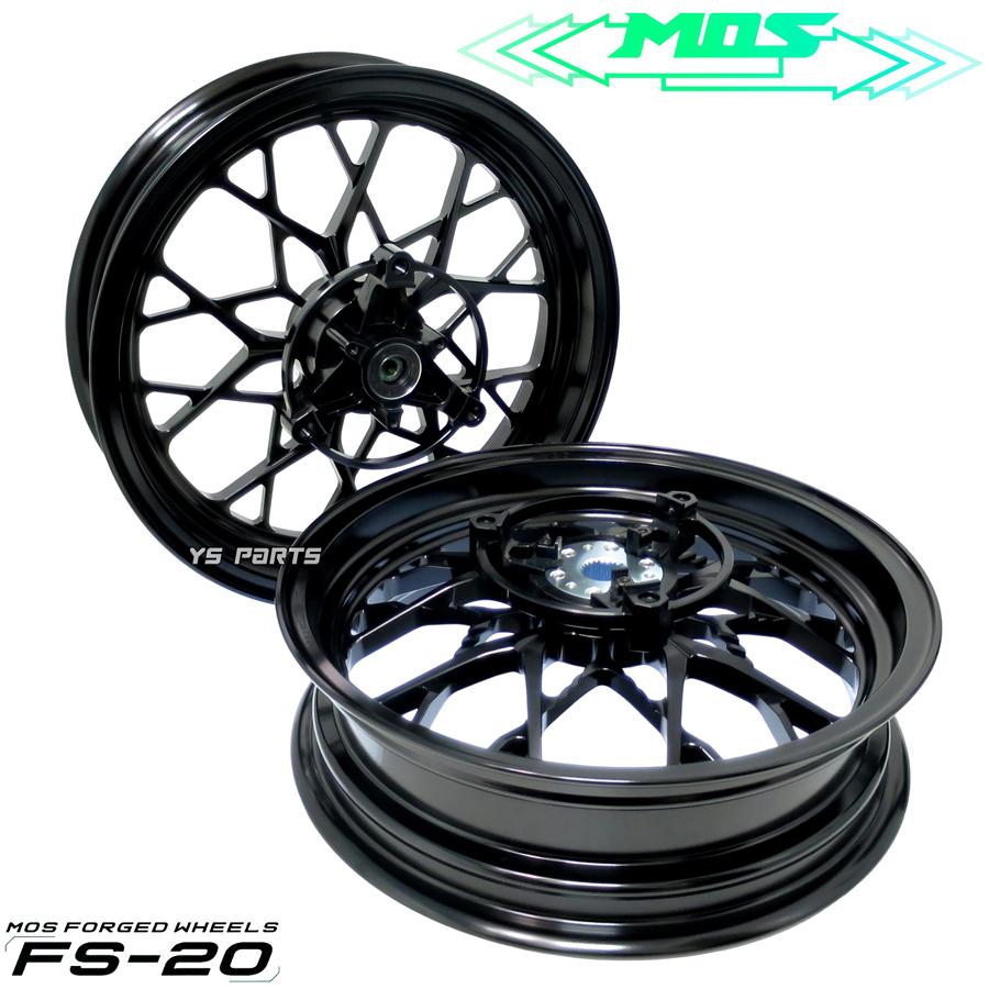 正規品]MOS FS-20 鍛造ホイール前後SET ブラック Xフォース/XFORCE/X