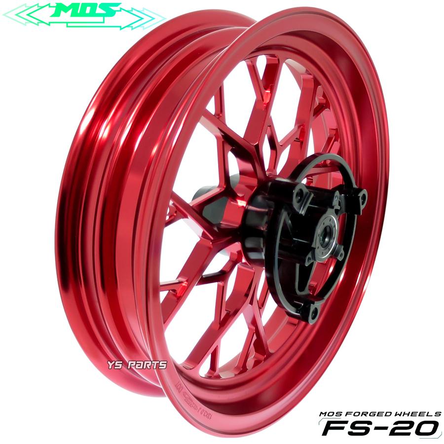 正規品]MOS FS-20 鍛造ホイール前後SET レッド Xフォース/XFORCE