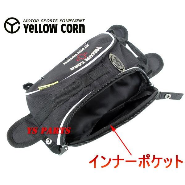 強力マグネット5個採用】イエローコーンYE-45コンパクトタンクバッグ黒 