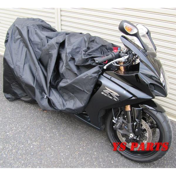 YS PARTSオリジナル高級オックス】ブラックバイクカバー4L