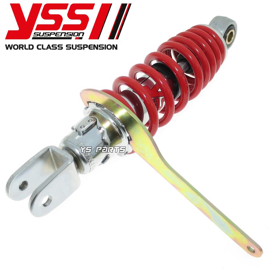 ツインダンパー】YSSリアサス赤/メッキ230mm スーパージョグZR[3YK 