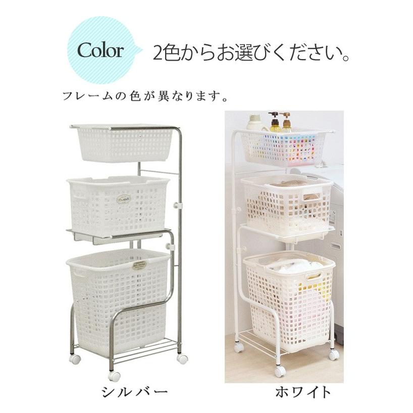ランドリーワゴン スリム ランドリーワゴン ランドリーボックス キッチンワゴン 3段 三段 キャスター おしゃれ 省スペース シンプル ホワイト 白 シル 送料無料 Adch0092 レトロおしゃれ雑貨家具のプリズム 通販 Yahoo ショッピング