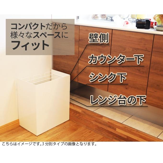 レジ袋ダストボックス 2分別 ゴミ箱 ごみ箱 キャスター付き スチール