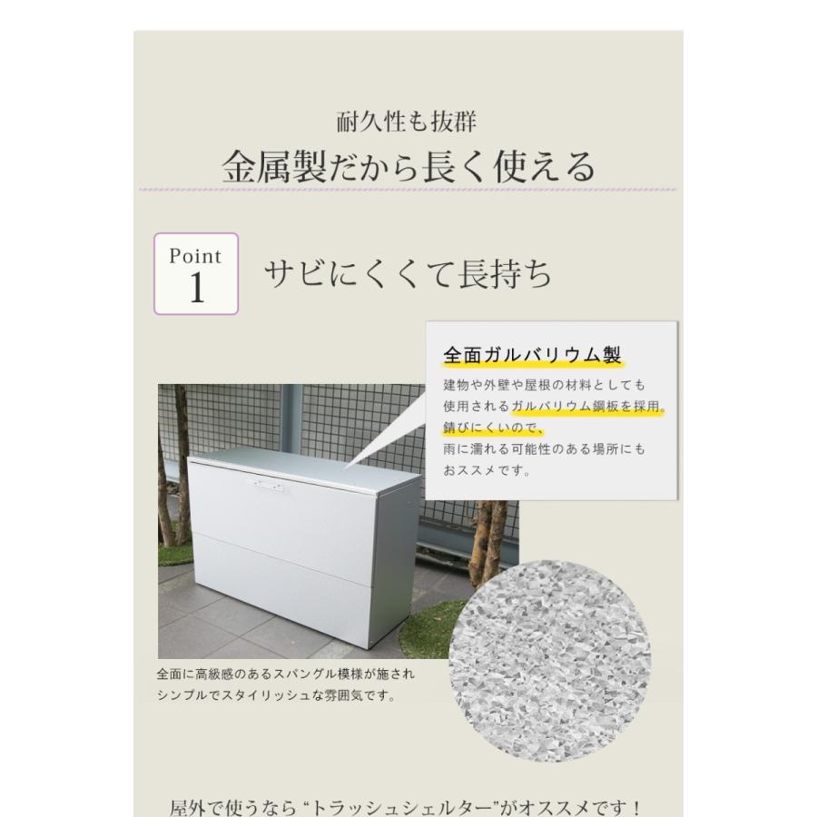 値下げ！屋外ゴミ収納庫　サビに強い210L 新品未開封 Amazon.co.jp: ゴミ箱 屋外ゴミ収納庫 210L 防錆ガルバリウム