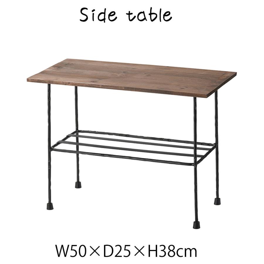 サイドテーブル ミニテーブル 杉・ワイヤー 木製 ワイヤー ディスプレイ用 店舗什器 店舗用 陳列 天然素材 ナチュラル シンプル アジアン おしゃれ