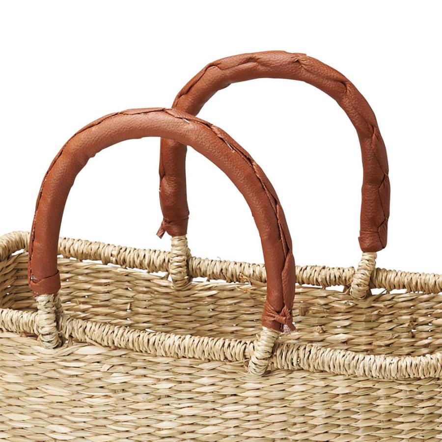 木製バスケット（持ち手付き）　Basketville 木製バスケット（持ち手付き） Basketville 木製バスケット