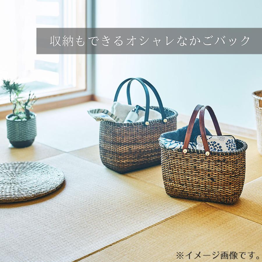 レトロラタンかごバッグ L バッグ 買い物かご かご カゴ 籠 バスケット