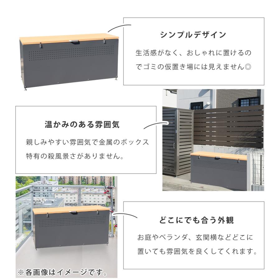 屋外収納庫 ダストボックス 屋外 幅150cm ストッカー 大型収納用品 