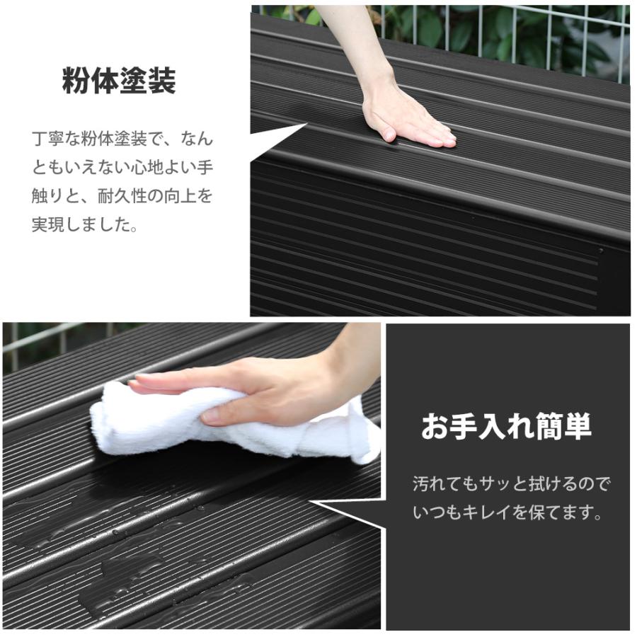 屋外ベンチストッカー 屋外収納ストッカー 屋外収納庫 幅150cm 屋外用物置 収納ボックス 収納庫 ストレージ コンテナ ボックスの画像