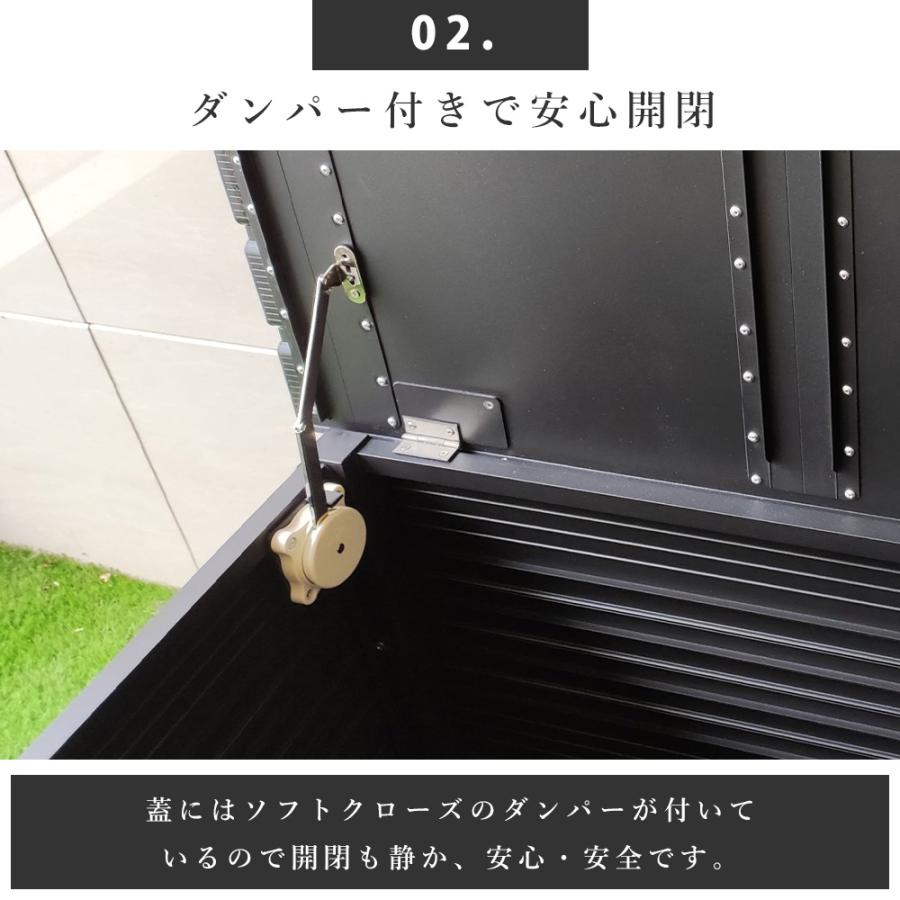 屋外ベンチストッカー 屋外収納ストッカー 屋外収納庫 幅180cm 屋外用