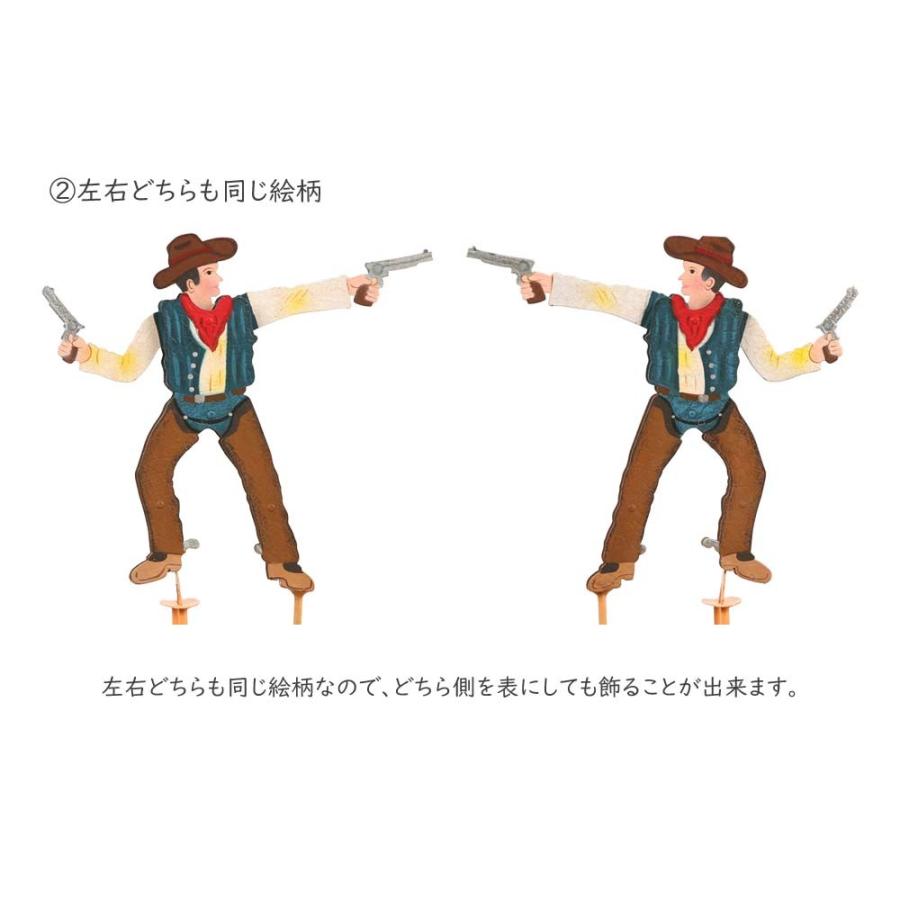 バランス オーナメント カウボーイ ウィズ ピストル やじろべえ 振り子