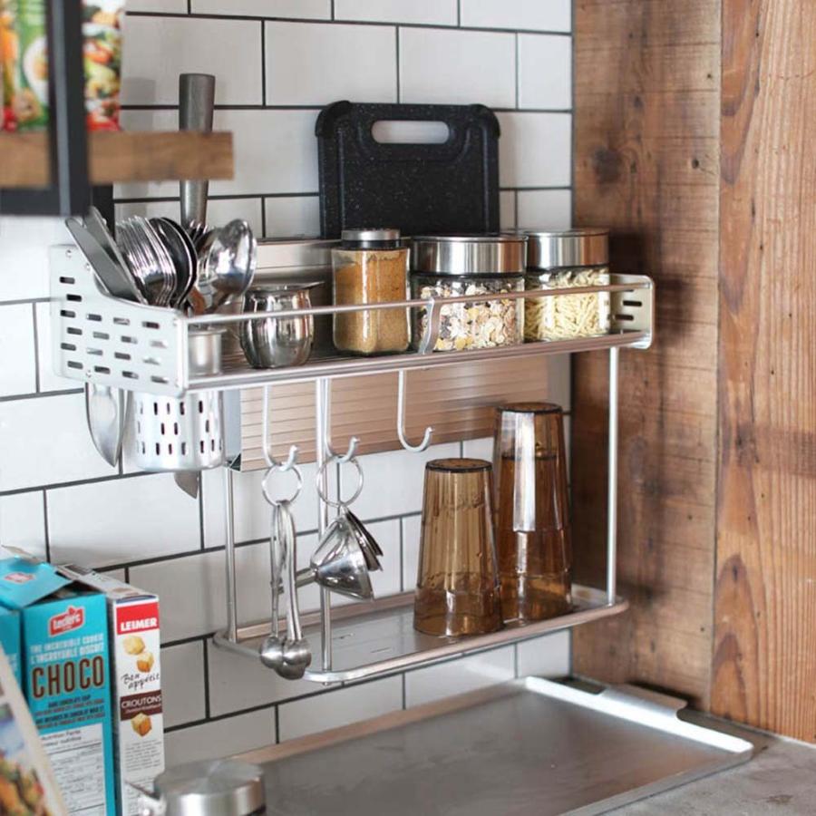 アルミニウム ウォール ラック キッチン 収納 アルミ 壁掛け シンプルガレージ 倉庫 水回り 用途多彩 キッチン 工具 調味料 ラック Dltn3110 レトロおしゃれ雑貨家具のプリズム 通販 Yahoo ショッピング