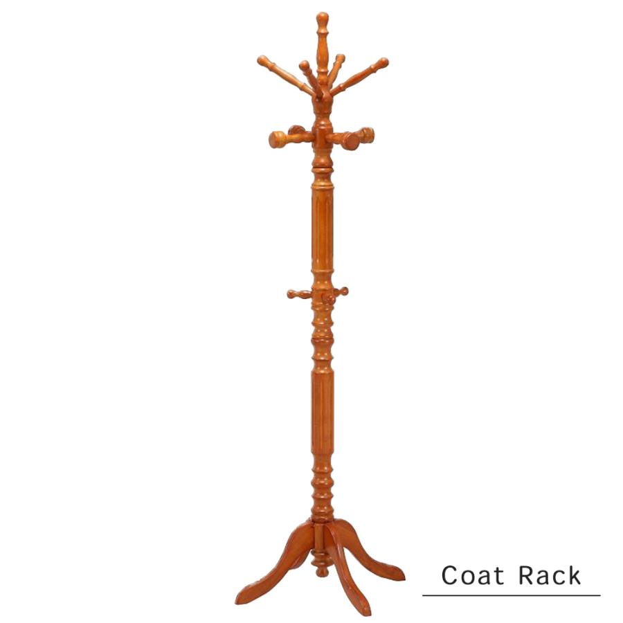 『コートラック』 コートハンガー ハンガー収納 ポールハンガー 帽子ハンガー 洋服ハンガー 洋服掛け アンティーク風 木製 洋服収納 服飾雑貨収納 | 
