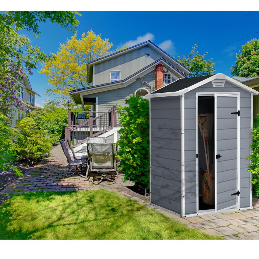 屋外収納小屋ストッカー 物置小屋 屋外収納庫 屋外用物置 収納庫 ストレージ 倉庫 物置 樹脂製 プラスチック 自転車収納 おしゃれ 防水 海外風 Hanw0027 レトロおしゃれ雑貨家具のプリズム 通販 Yahoo ショッピング