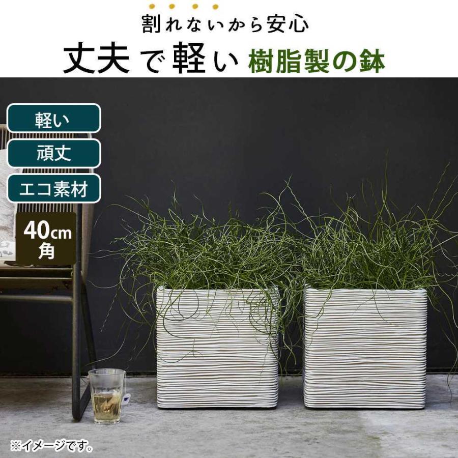 軽量 プランター 40cm角 正方形 スクエア型 四角 植木鉢カバー 鉢 鉢