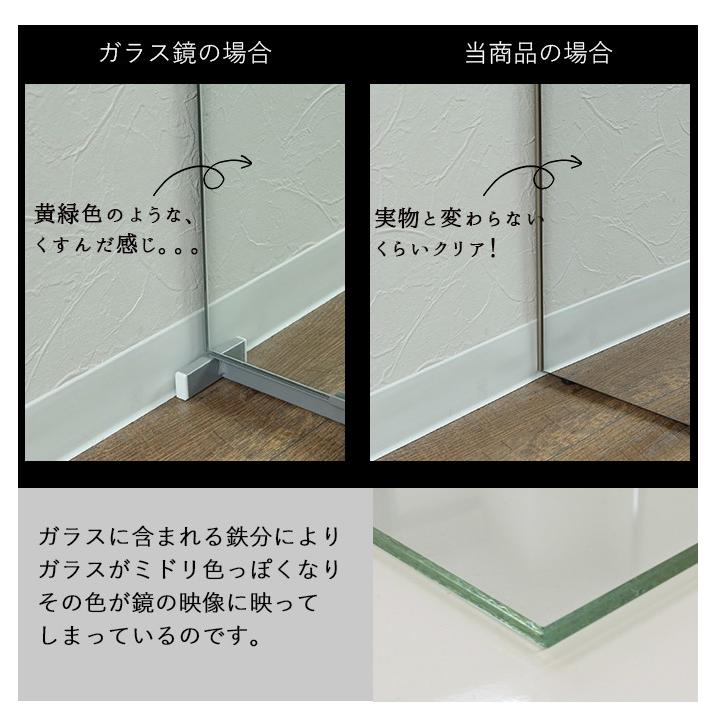 幅120cmの大型キャスター付きミラー 割れない鏡 リフェクスミラー