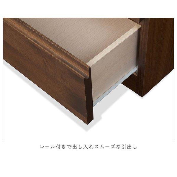 日本製 天然木アルダーシリーズ TVボード100幅 ダークブラウン テレビ