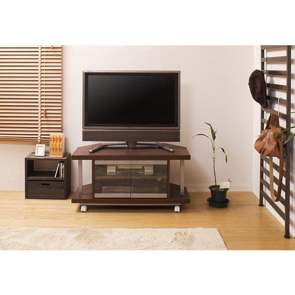 テレビ台 TV台 テレビボード TVボード コーナーテレビ台 テレビラック キャスター付き コーナー用 コード穴付き 扉付き 日本製 国産 シンプル おしゃ 送料無料_3