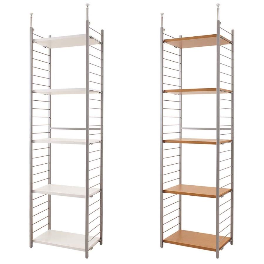 【幅60】突っ張り棚 壁面収納 ウォールラック つっぱり シェルフ スリム 隙間 突っ張り壁面間仕切りラック 幅60cm 背板無し 本体用 突っ張り