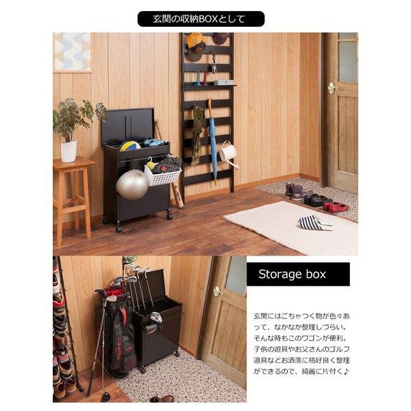 スチール製マルチワゴン ブラック ワゴン サイドワゴン 収納ワゴン デスクサイドワゴン サイドチェスト サイドキャビネット デスクキャビネット_13
