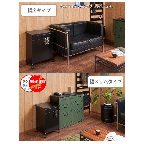 スチール製マルチワゴン ブラック ワゴン サイドワゴン 収納ワゴン デスクサイドワゴン サイドチェスト サイドキャビネット デスクキャビネット_4