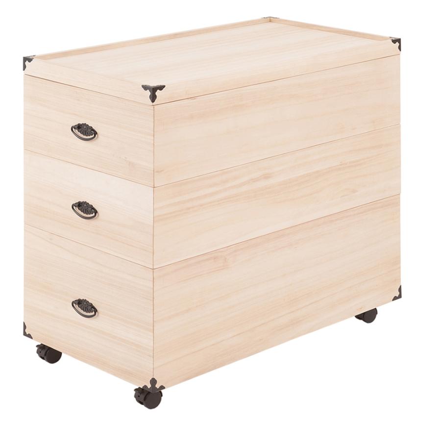 総桐雛人形ケース　3段ボックス 総桐雛人形収納ケース3段 高さ81.5cm深型タイプ 押入れ