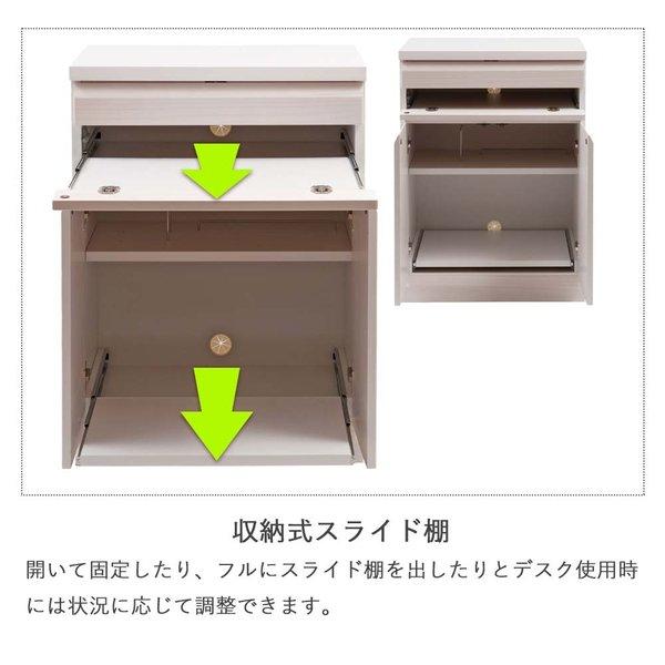 日本製 天然木桐シリーズ PCデスクキャビネット　幅60cm パソコンデスク パソコン机 キャビネット PCデスク PC机デスク 机 書斎机_5