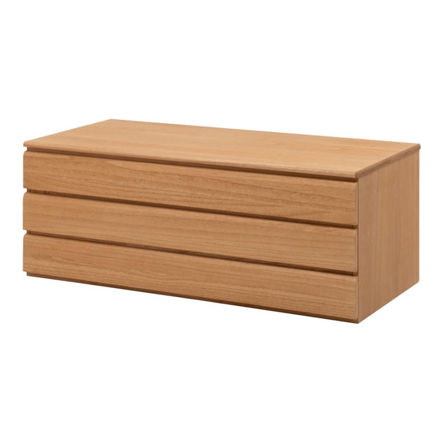 桐洋風チェスト 幅100 3段 ナチュラル色 桐箪笥 桐タンス 桐たんす