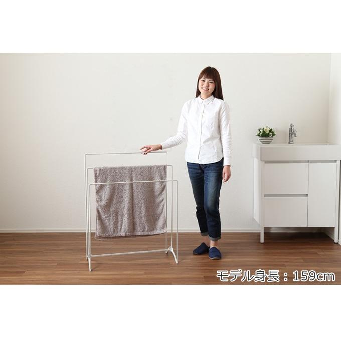 A+ (アクセントプラス) 乾きやすさを優先！風通しがいい エアリータオルハンガー フリー 部屋干し用の画像