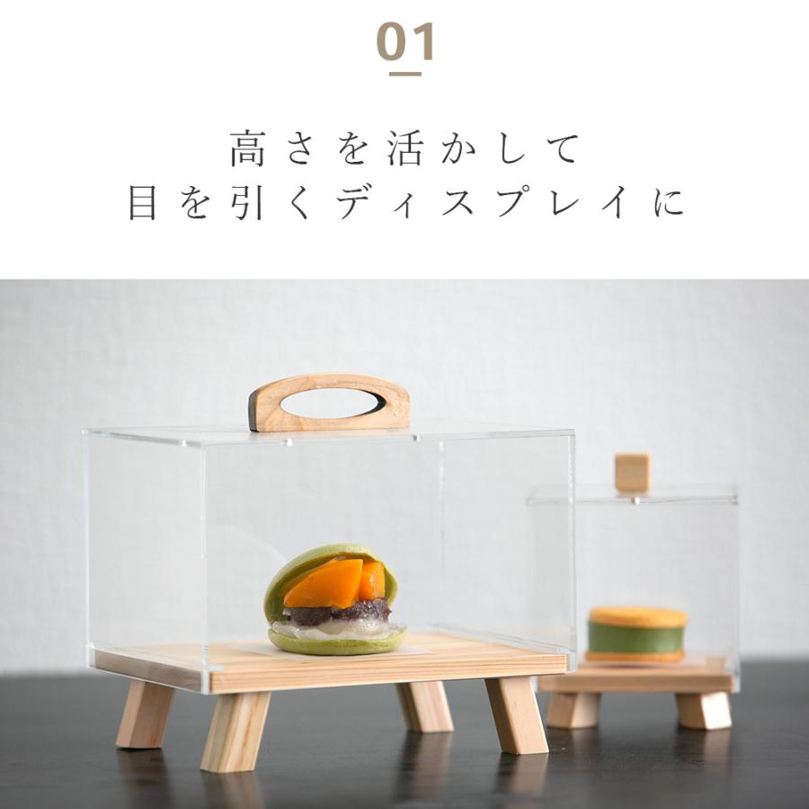 木彫うつわA  食材　お菓子　果物　小物入れ　ディスプレイベース A+ (アクセントプラス) リコメンケースMサイズ ショーケース ケーキ