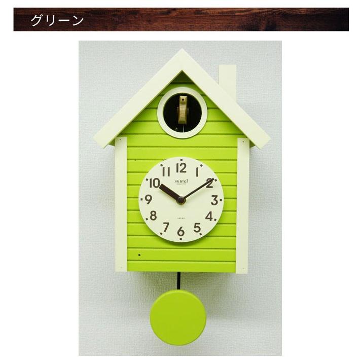 振り子時計 鳩時計 掛け時計 北欧 かわいい 子供部屋 ピンク