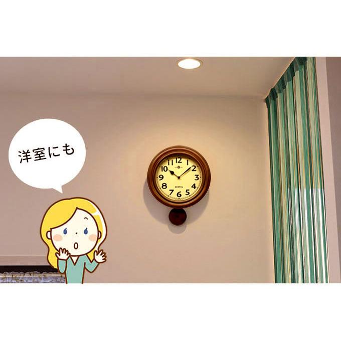 振り子時計 電波振り子時計 レトロ アンティーク調 掛け時計 掛時計