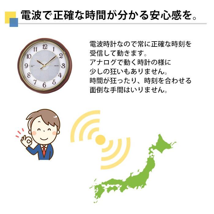SEIKO（セイコー） 掛時計 ソーラー電波時計 電波掛け時計 掛け時計