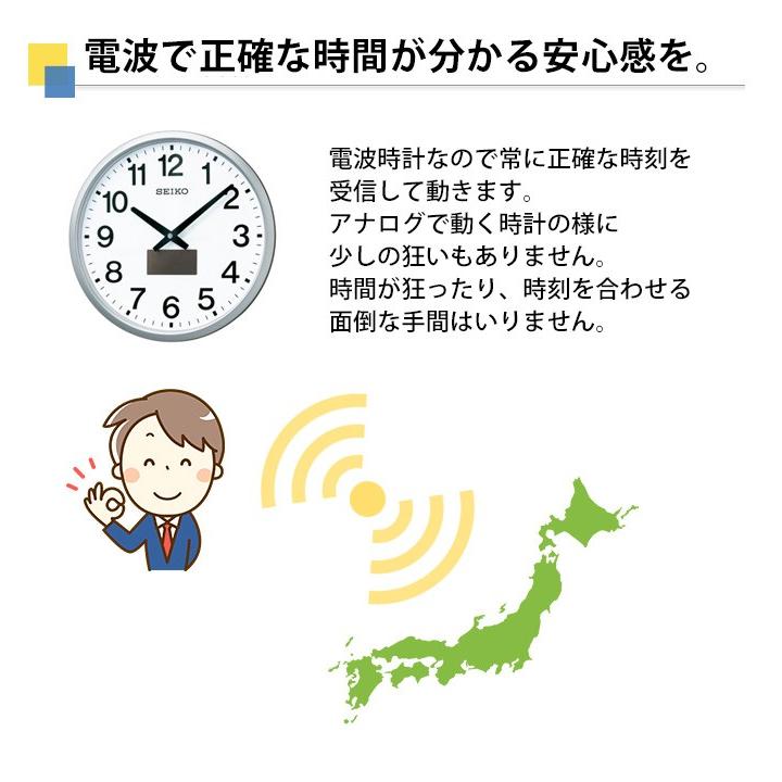 SEIKO（セイコー） 掛け時計 掛時計 電波時計 壁掛け時計 ソーラー