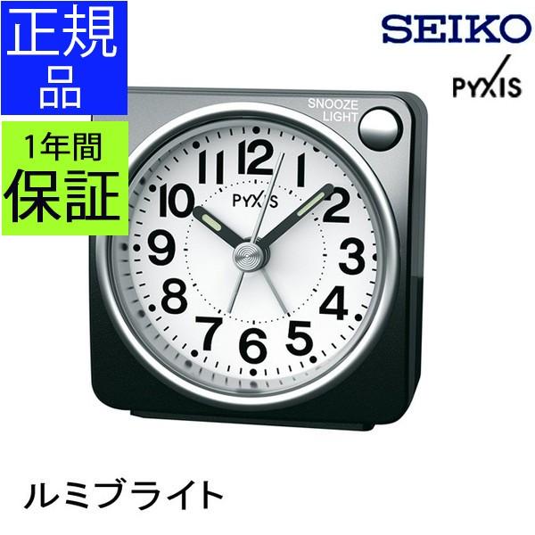 SEIKO セイコー 置時計 目覚まし時計 置き時計 スイープムーブメント 連続秒針 アラーム 電子音 スヌーズ アラビア数字 卓上 アナログ おしゃれ付き ブラック｜ys-prism