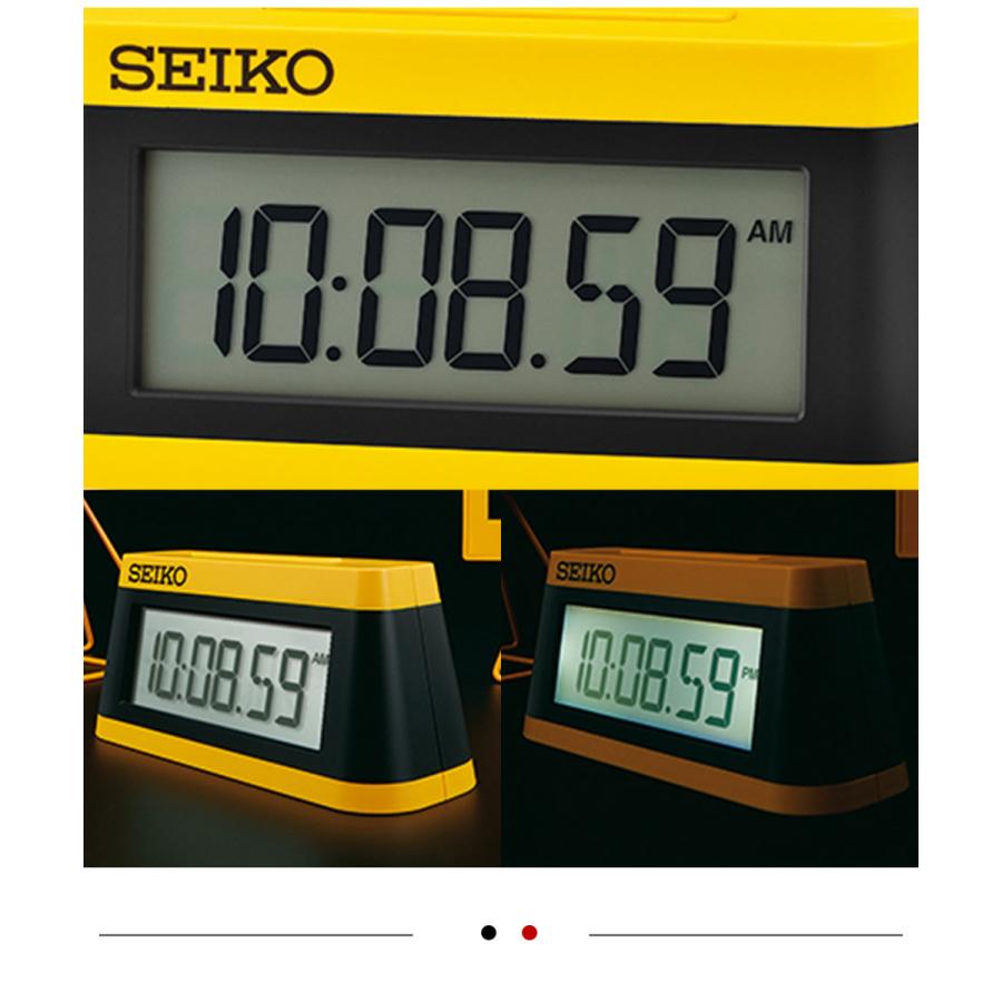 SEIKO（セイコー） デジタル時計 イエロー 時計 置き時計 目覚まし時計