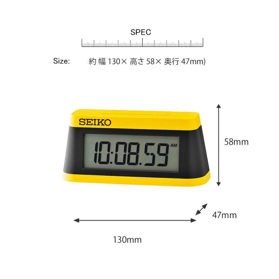 SEIKO（セイコー） デジタル時計 イエロー 時計 置き時計 目覚まし時計