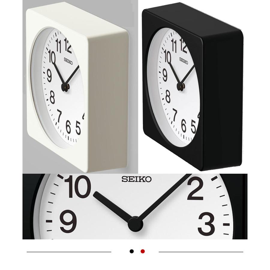 掛置き兼用時計 SEIKO セイコー 時計 掛け時計 シンプル コンパクト 黒