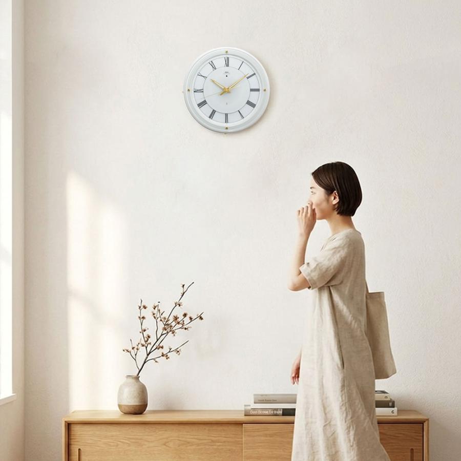SEIKO EMBLEM ／セイコー　エンブレム　掛時計 ホワイト　シンプル 掛時計 エンブレム SEIKO セイコー 時計 掛け時計 電波時計 シンプル