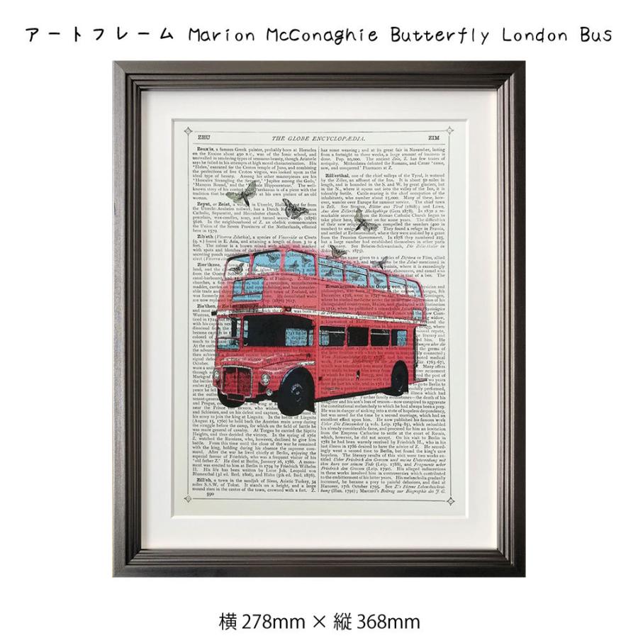 売れ筋がひ 壁飾り 壁掛け 絵 絵画 Bus London Butterfly Mcconaghie Marion アートフレーム アートポスター 368m 278 モノトーン モノクロ 白黒 イラスト レリーフ アート Hqpt Com
